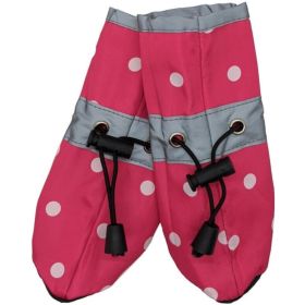 Fashion Pet Polka Dog Dog Rainboots Pink (size: X Small)