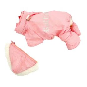 Ruffin It Dog Snowsuit Harness - Pink (Color: Ruffin It Dog Snow Suit Harness, size: X-Small)