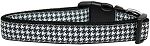 Black Houndstooth Nylon Dog Collar (Color/Size: Large)