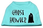 Ghost Hunter Screen Print Shirt (Color/Size: Aqua with Black Lettering Lg)