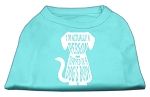 Trapped Screen Print Shirt (Color/Size: Aqua Lg)