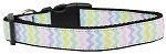 Spring Chevron Nylon Dog Collar (Color/Size: Large)