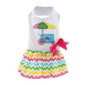 Dress (Color: Ice Cream Cart, size: X-Small)